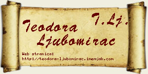 Teodora Ljubomirac vizit kartica